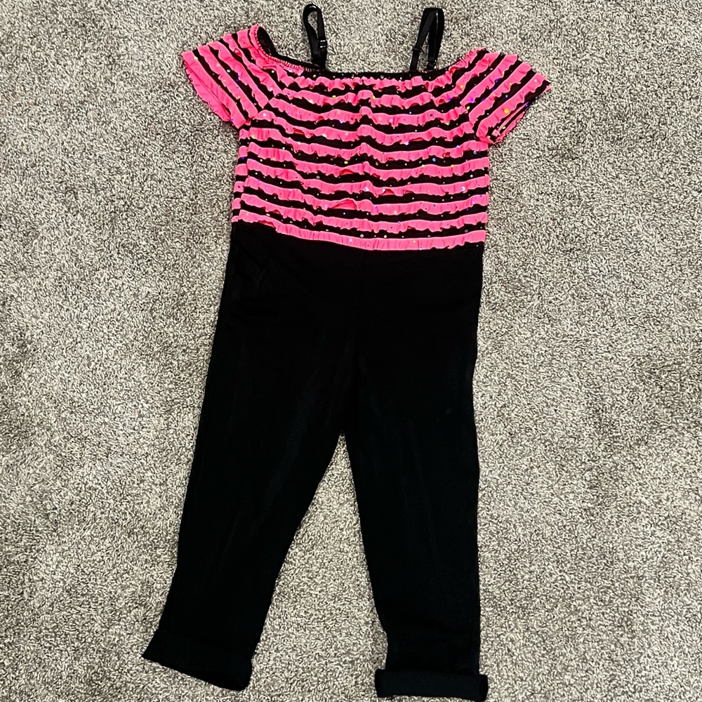 Hot Punk Ruffle Top Dance Costume - Picture 3 of 4
